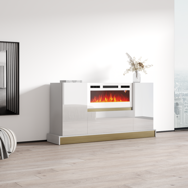 Mercado 01 WH-EF Fireplace Sideboard - Meble Furniture