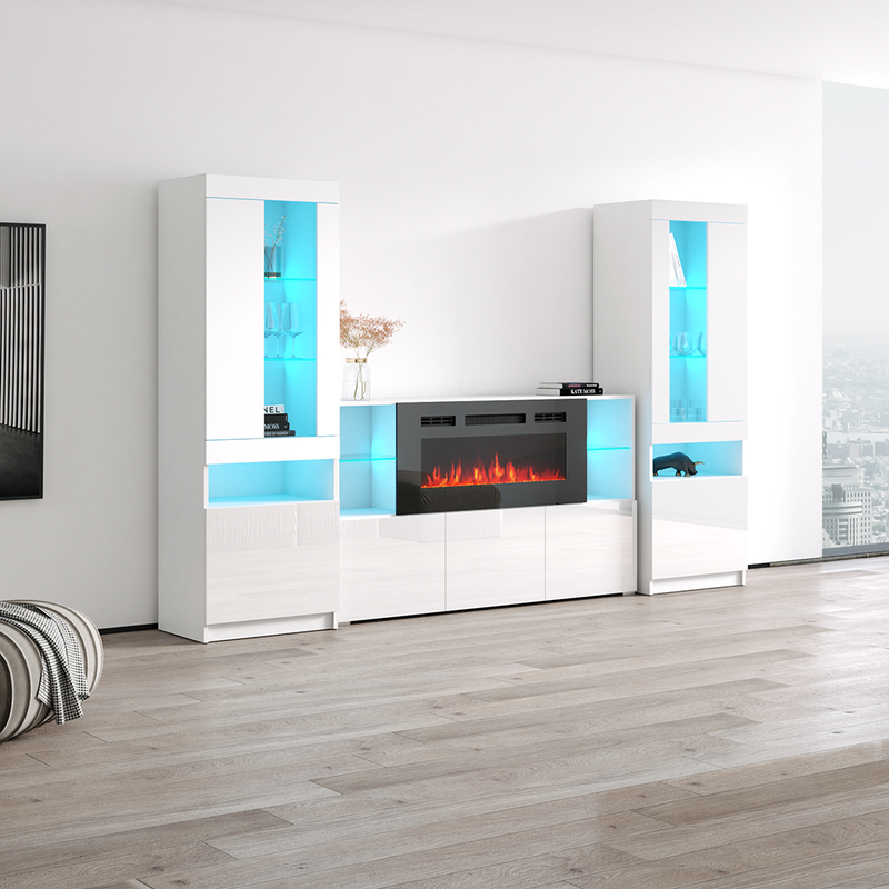 Komi 03 Fireplace Entertainment Center - Meble Furniture