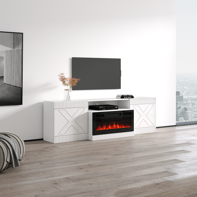 Excelente BL-01 Fireplace TV Stand - Meble Furniture