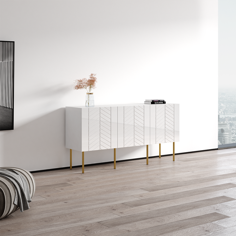 Textured white sideboard hotsell