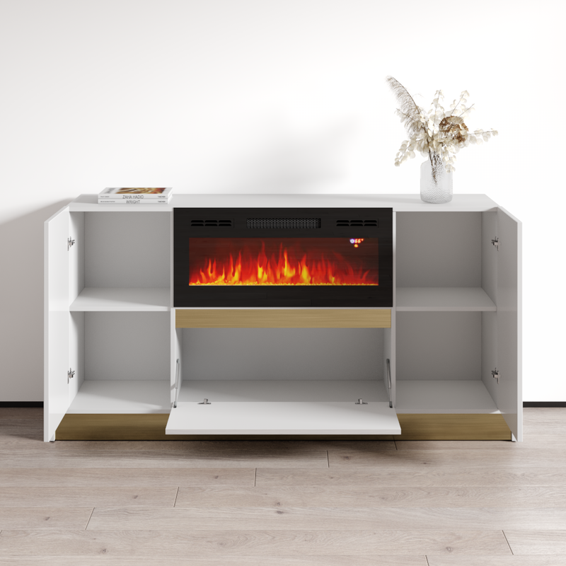 Mercado 01 BL-EF Fireplace Sideboard - Meble Furniture