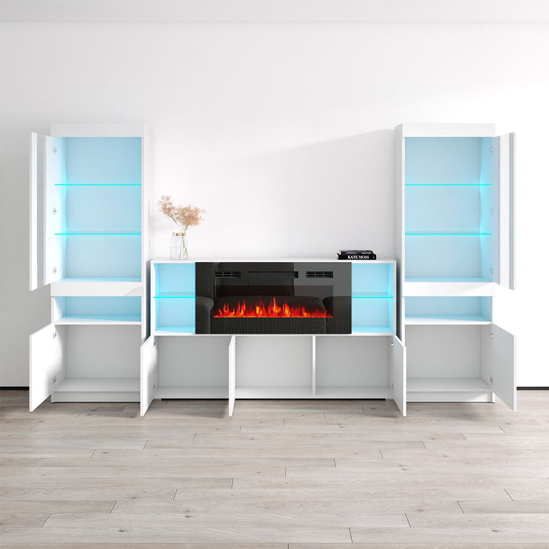 Komi 03 Fireplace Entertainment Center - Meble Furniture