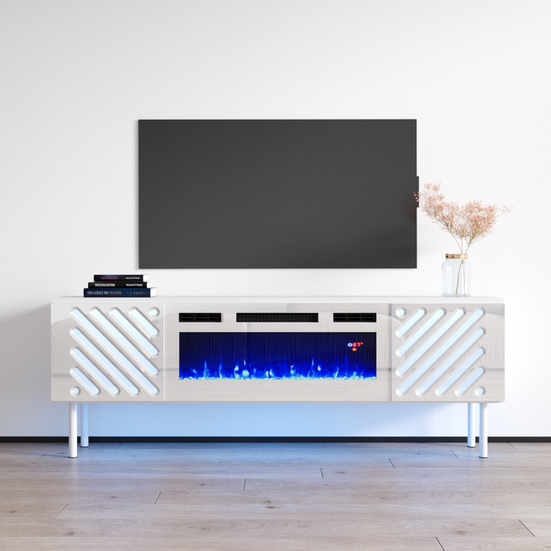 Laser WH-EF Floating Fireplace TV Stand - Meble Furniture