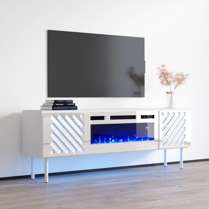 Laser WH-EF Floating Fireplace TV Stand - Meble Furniture