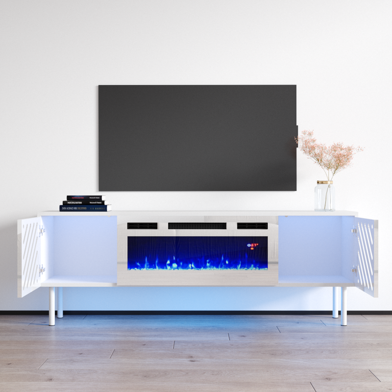 Laser WH-EF Floating Fireplace TV Stand - Meble Furniture