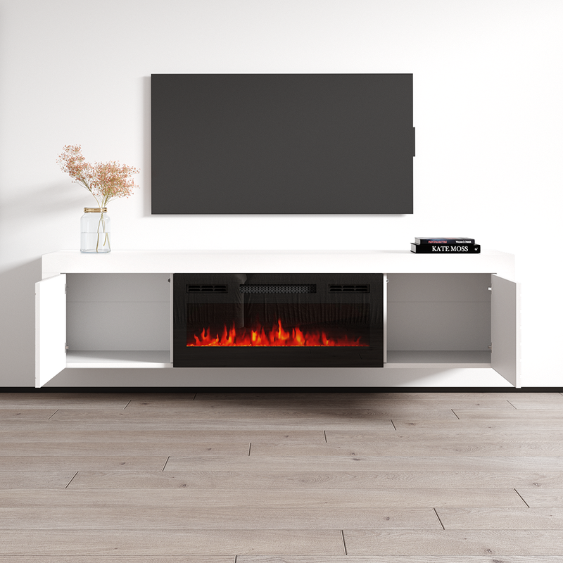 Dia BL-EF Floating Fireplace TV Stand - Meble Furniture