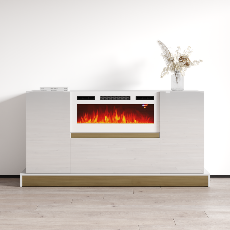 Mercado 01 WH-EF Fireplace Sideboard - Meble Furniture