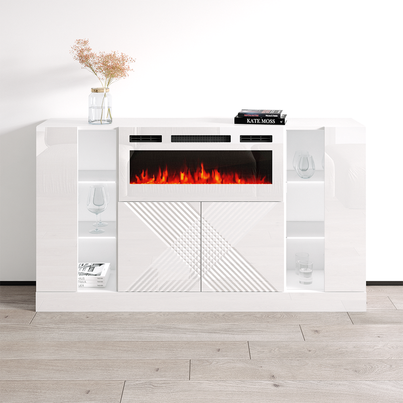 Diuna WH-EF Fireplace Sideboard - Meble Furniture